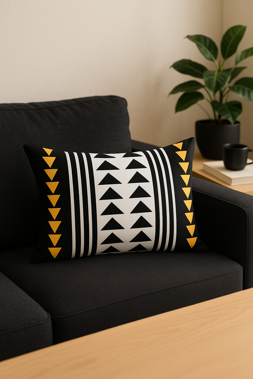 housse de coussin rectangulaire motif géométrique nordique coloré 30x50 cm