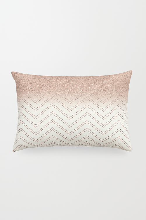 housse de coussin rose à motif géométrique décoratif pour la maison