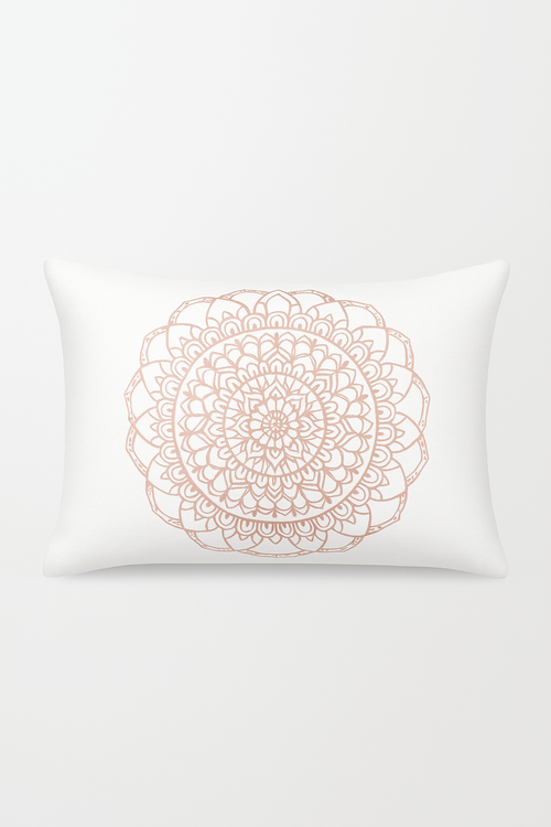 housse de coussin rose à motif géométrique décoratif pour la maison