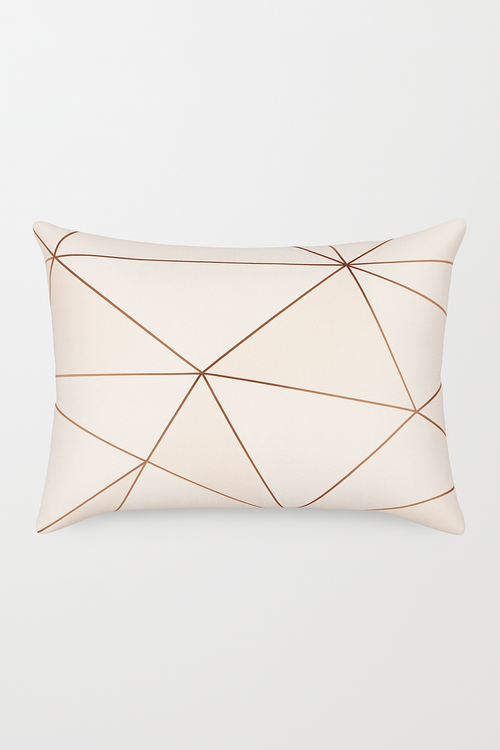 housse de coussin rose à motif géométrique décoratif pour la maison