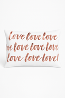 housse de coussin rose avec motif géométrique décoratif pour la maison