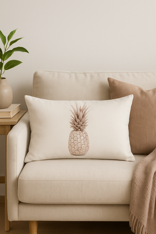 housse de coussin rose motif géométrique décoratif pour la maison