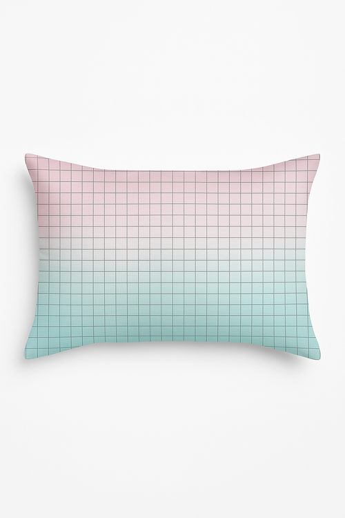 housse de coussin rose motif géométrique pour décoration intérieure