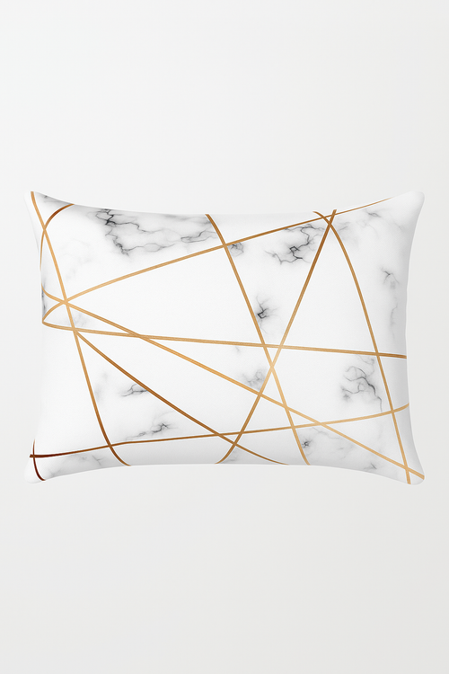 housse de coussin rose motif géométrique pour décoration intérieure