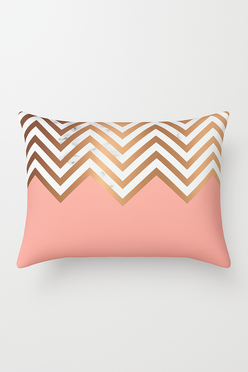 housse de coussin rose motif géométrique pour décoration intérieure