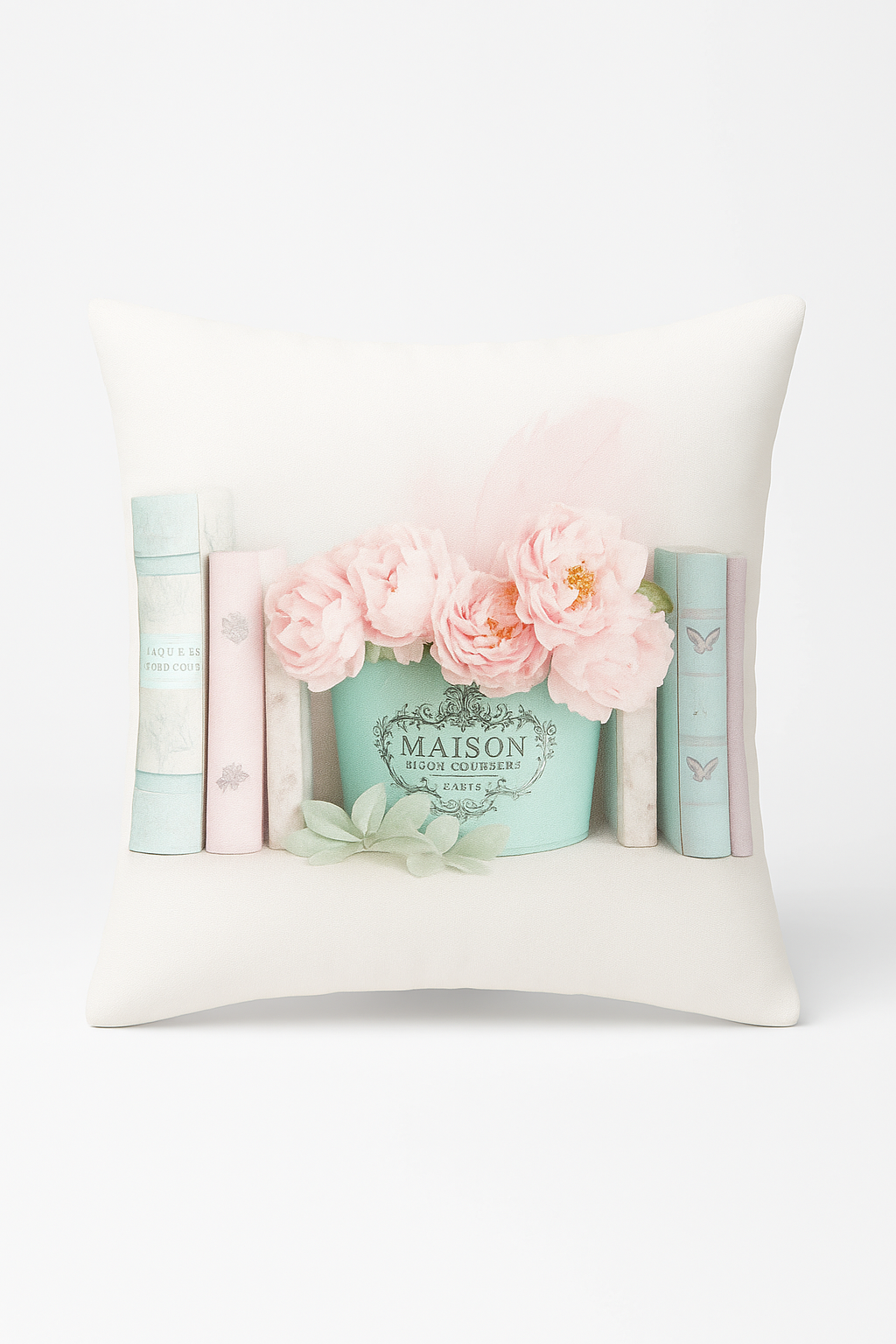 housse de coussin rose motif nordique pour canapé lit mariage