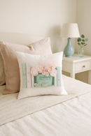 housse de coussin rose motif nordique pour canapé lit mariage