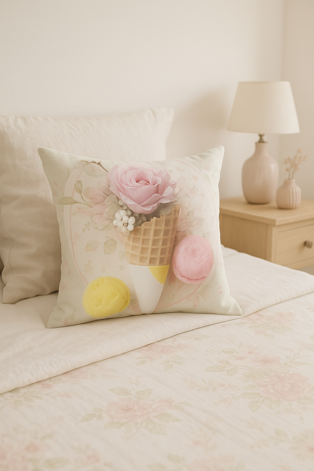 housse de coussin rose style nordique pour décoration élégante - vue 3 sur 2