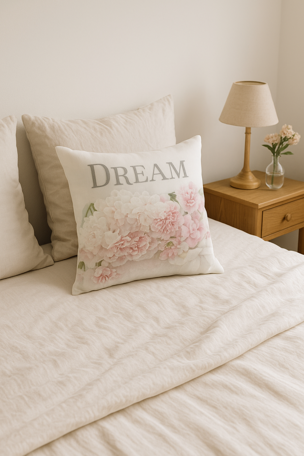 housse de coussin rose style nordique pour décoration intérieure - vue 3 sur 2