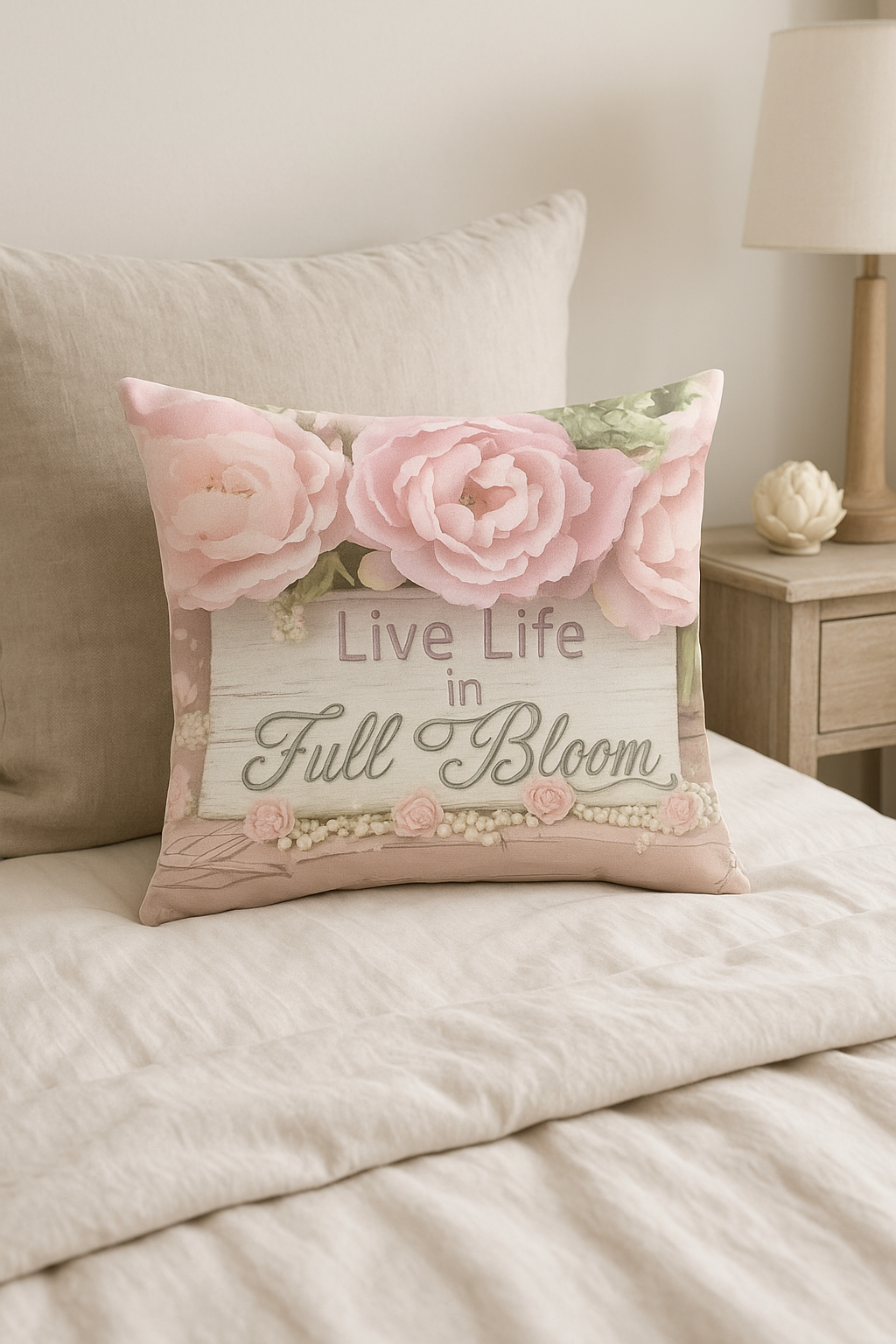 housse de coussin rose style nordique pour décoration intérieure - vue 3 sur 2
