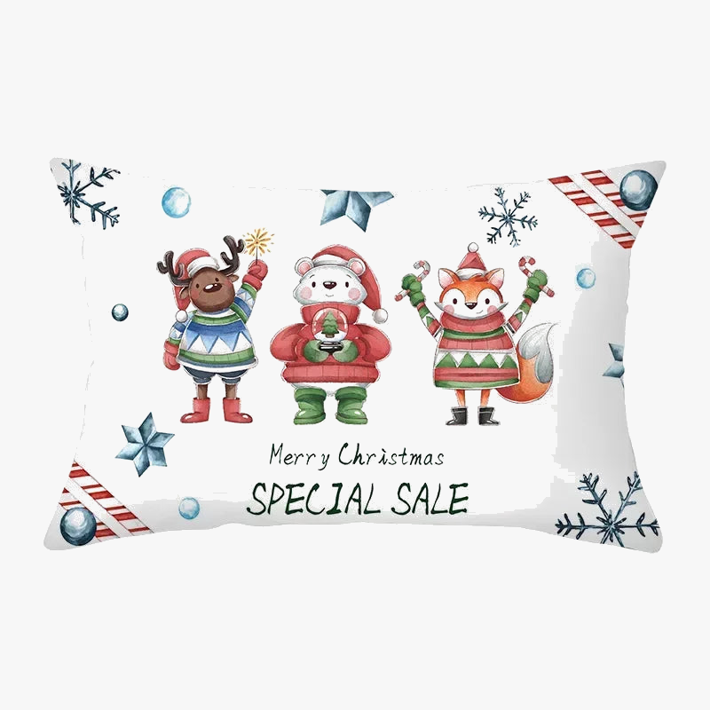 housse de coussin rouge de noël pour décoration intérieure