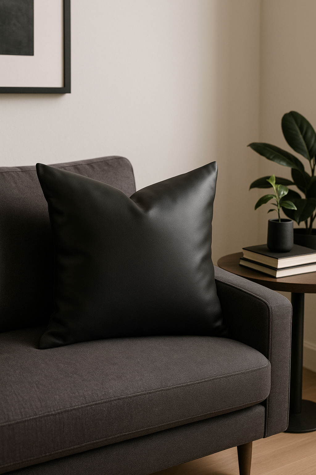 housse de coussin similicuir 45x45 60x60 pour canapé-lit décoratif