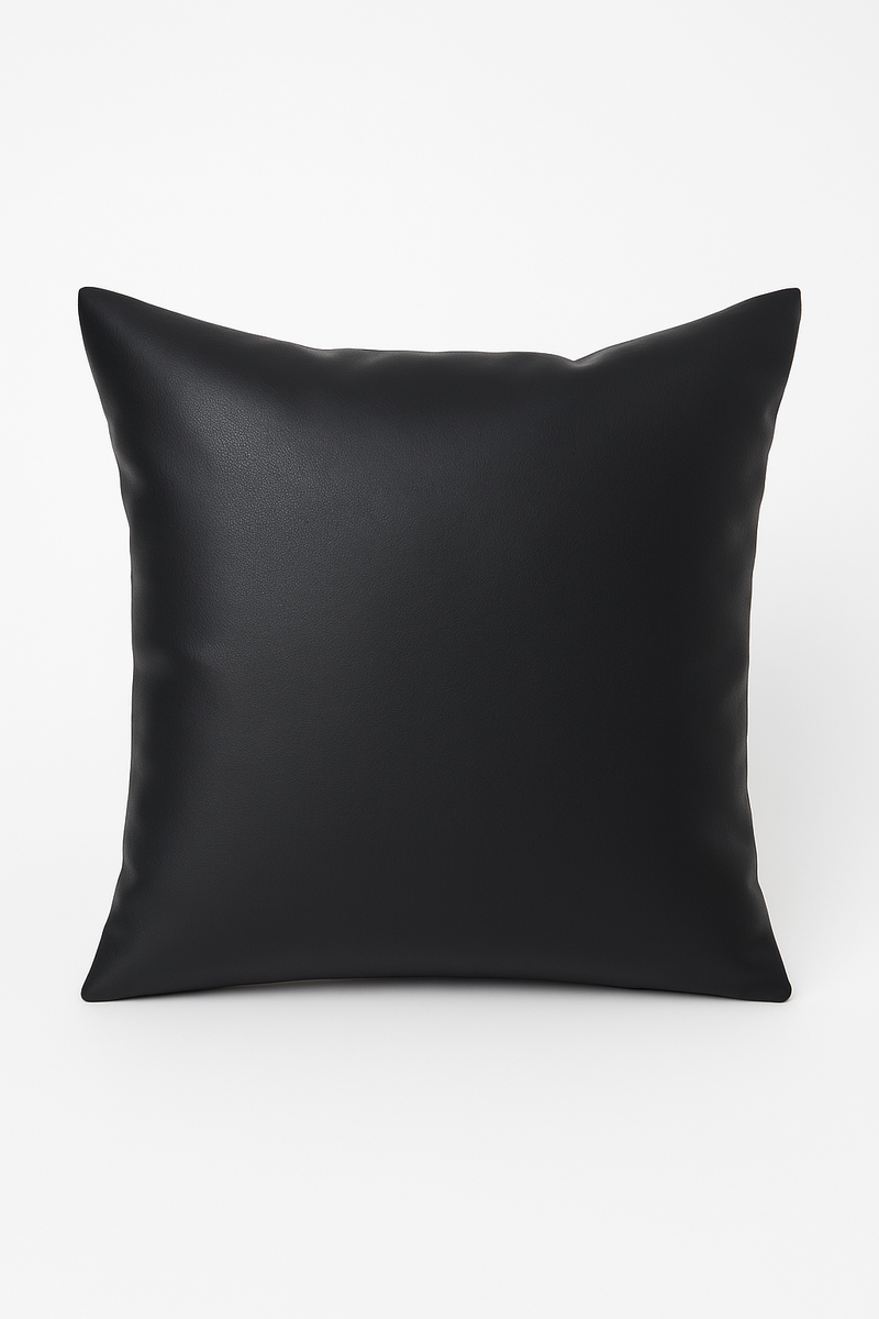 housse de coussin unie en similicuir plusieurs tailles disponibles