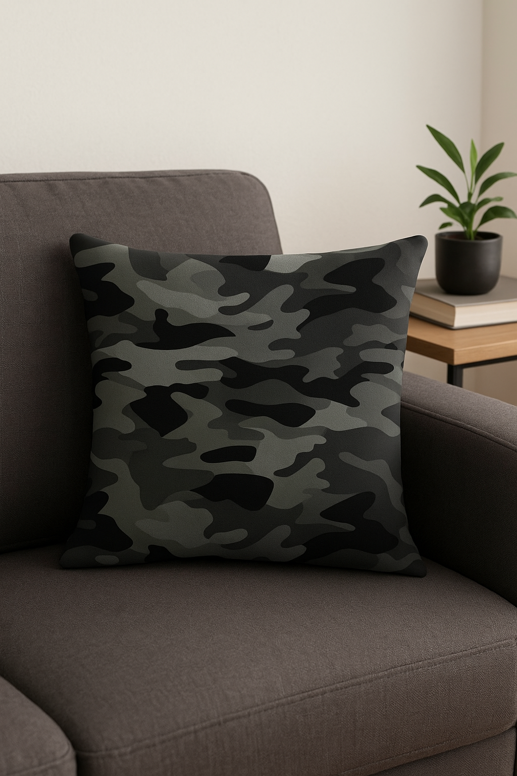 housses de coussin camouflage militaire à motif géométrique décoratif