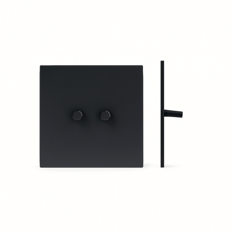 Interrupteur simple switch en acier noir mat