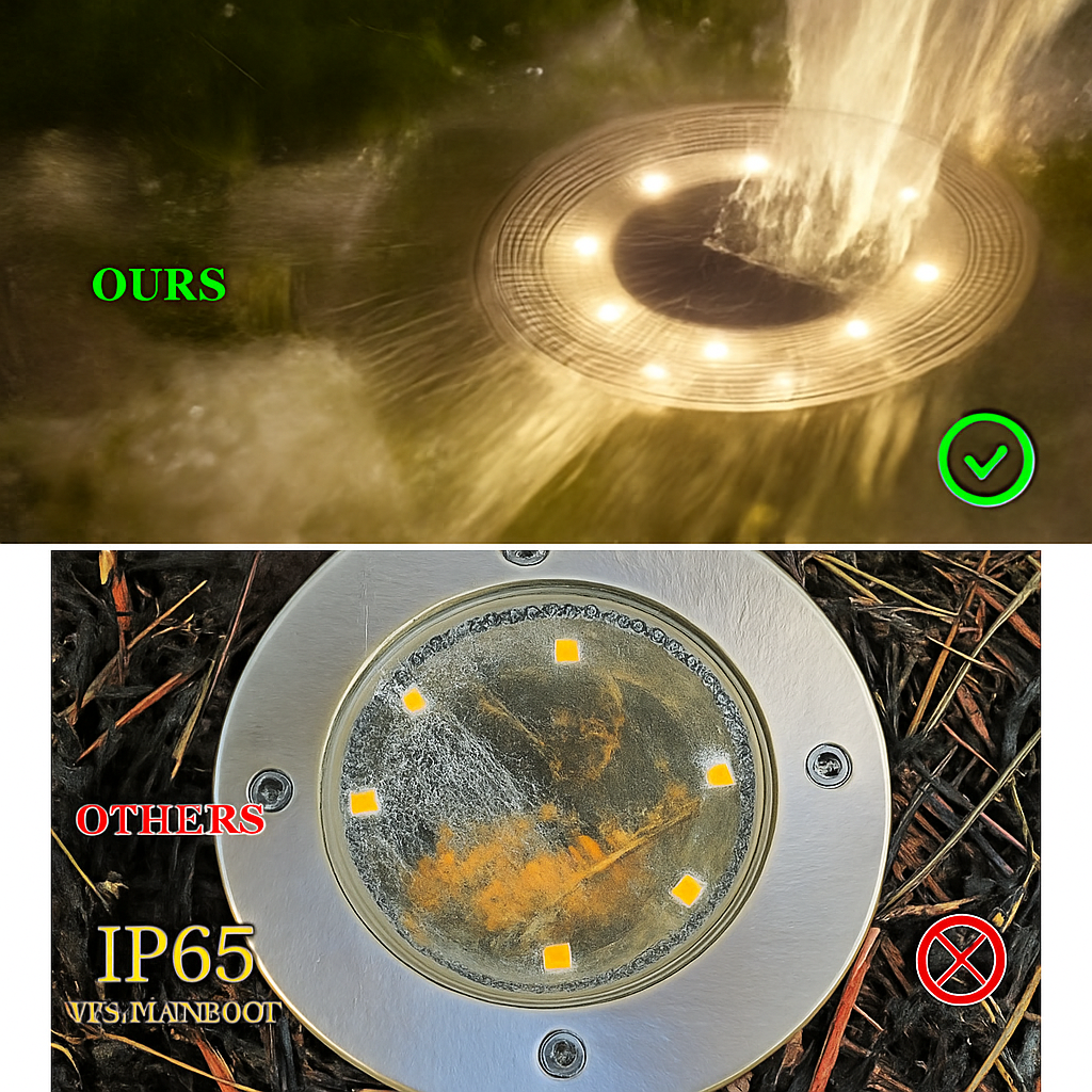 IP68 LED étanche extérieure énergie solaire lumière au sol contrôle de l'éclairage chemin pont lumières cour allée pelouse jardin décoration lampe - vue 5 sur 14