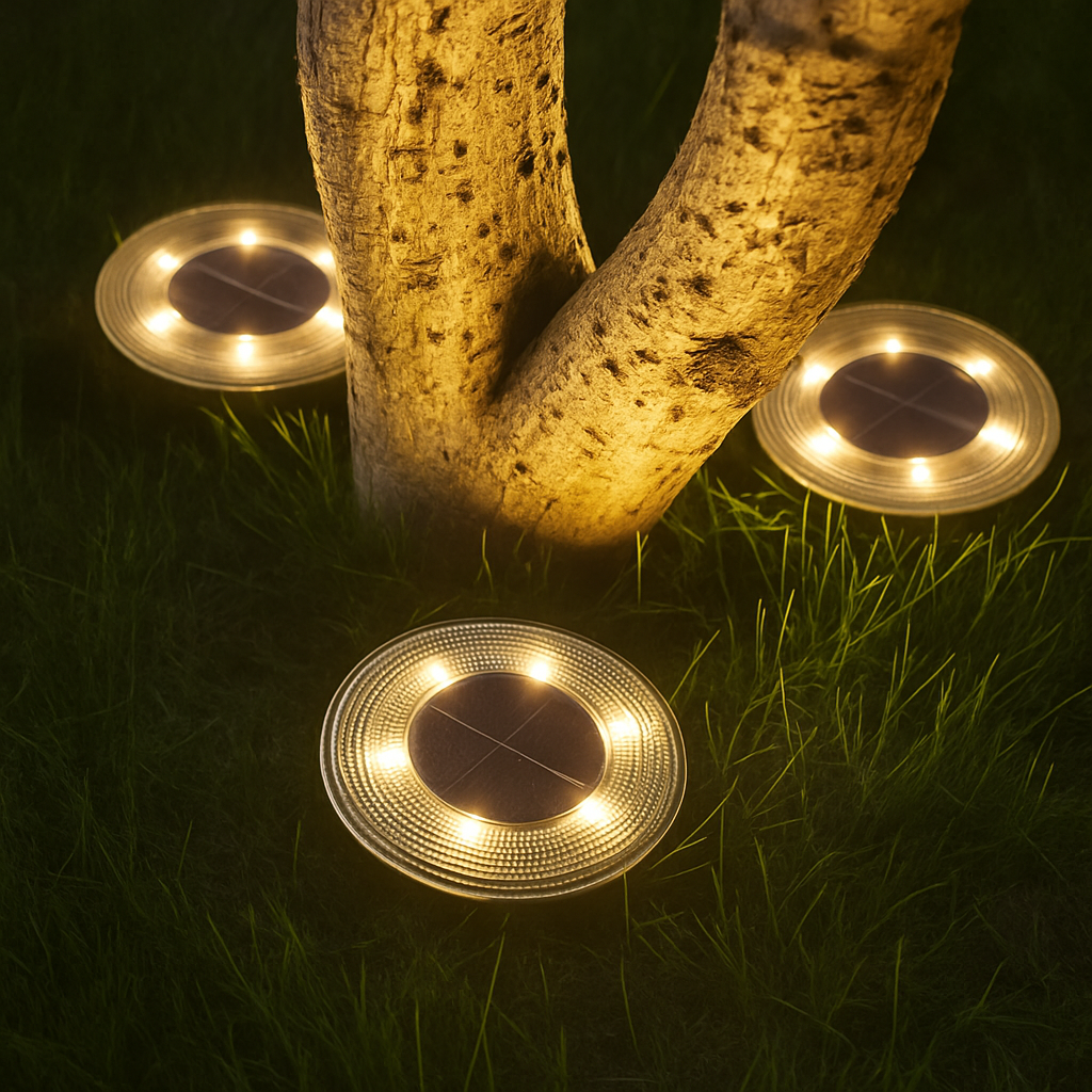 IP68 LED étanche extérieure énergie solaire lumière au sol contrôle de l'éclairage chemin pont lumières cour allée pelouse jardin décoration lampe - vue 6 sur 14