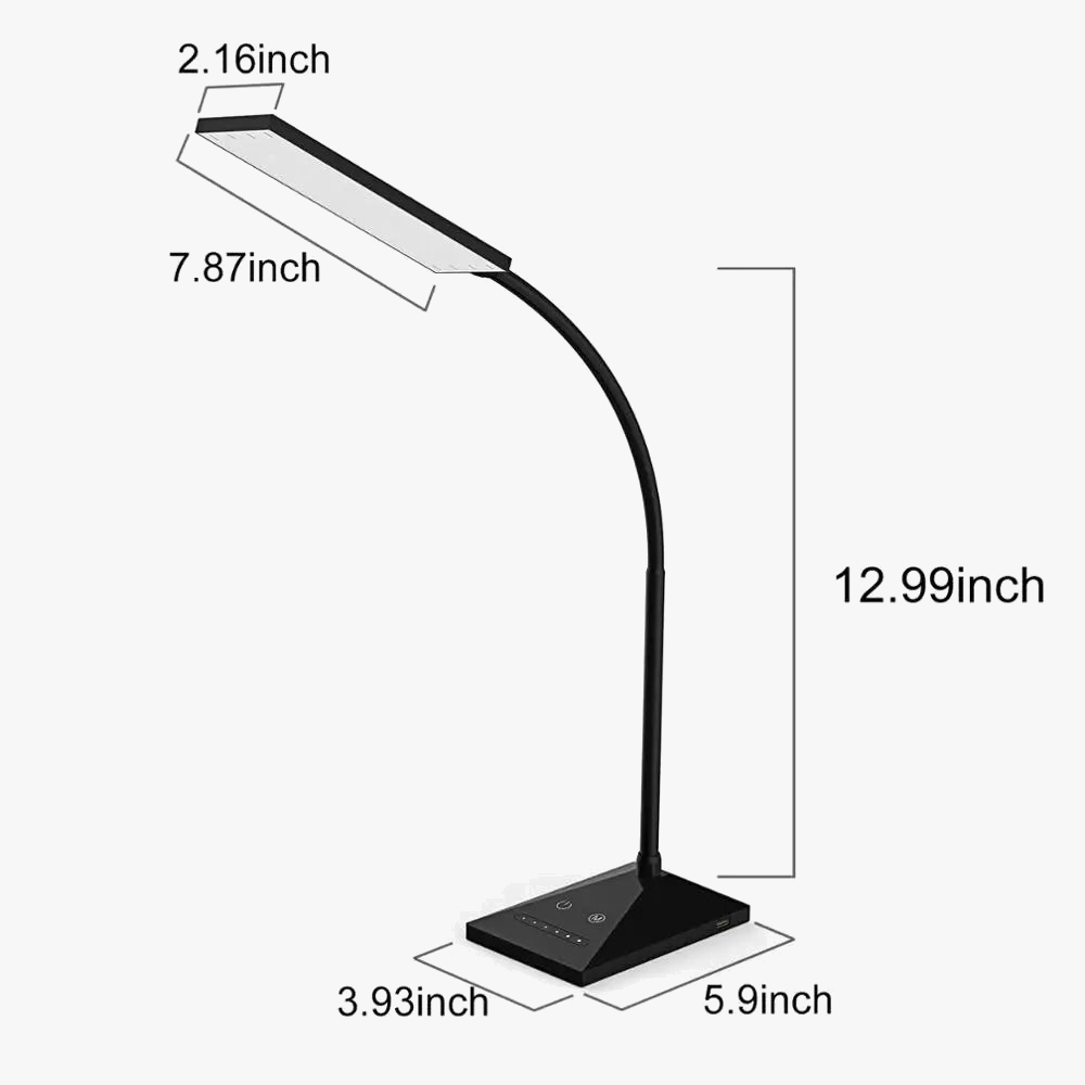 Lampe de bureau capteur tactile Flexible LED lecture lampe à intensité variable veilleuse