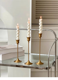 kit bougeoirs en laiton doré pour décorations festives et mariages