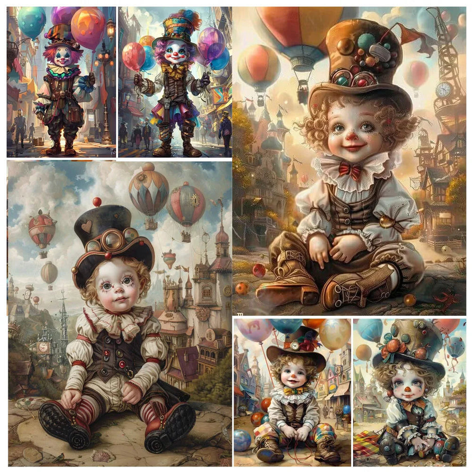 kit de peinture acrylique clown drôle pour enfants décoration artistique