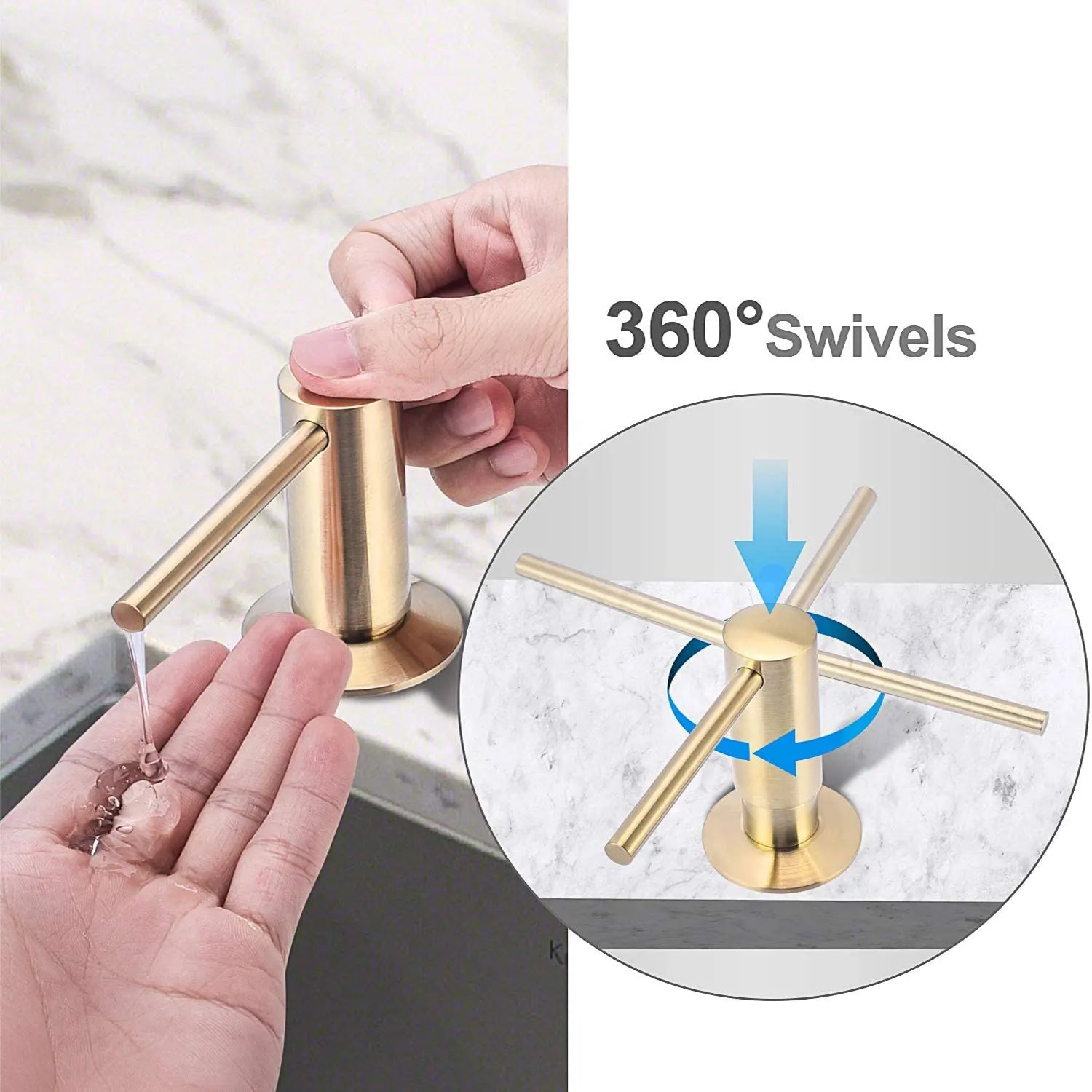 kit de tube d'extension pour distributeur de savon en laiton