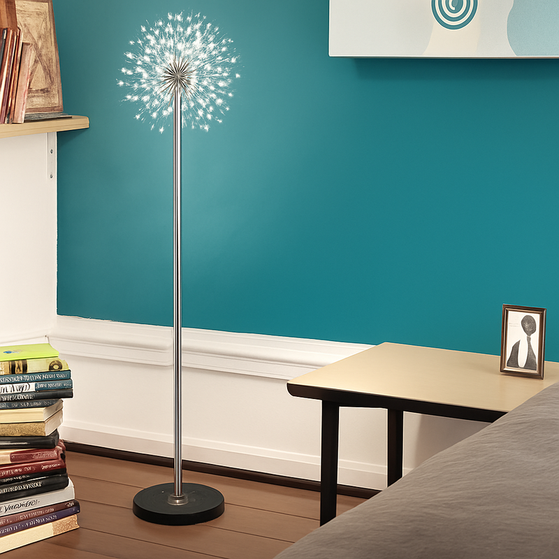 lampadaire de luxe scandinavia pissenlit chrome doré pour intérieur