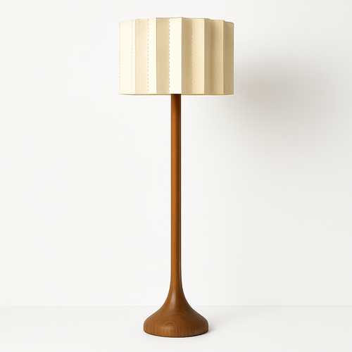 lampadaire en bois massif style wabi-sabi décoration zen design moderne