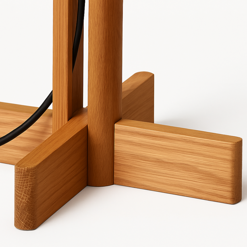 lampadaire en bois style wabi sabi pour décoration intérieure moderne