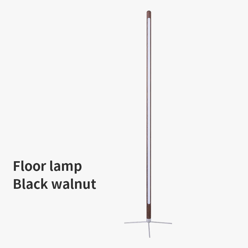 Lampadaire LED bois massif