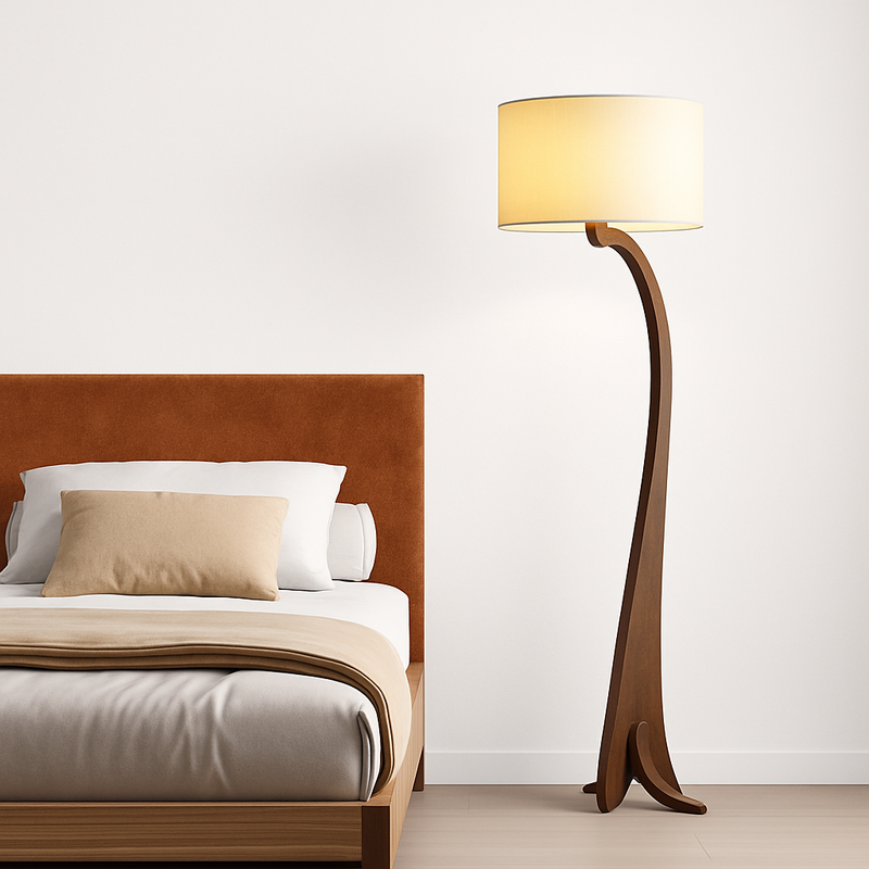 lampadaire led en bois design moderne luminaire décoratif idéal