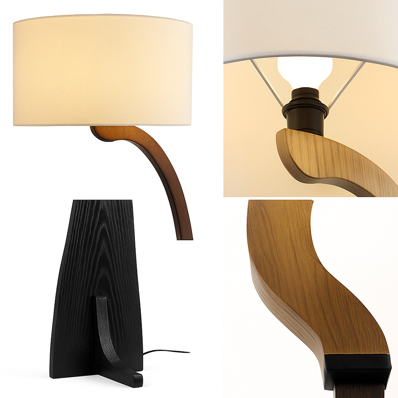 lampadaire led en bois design moderne luminaire décoratif idéal