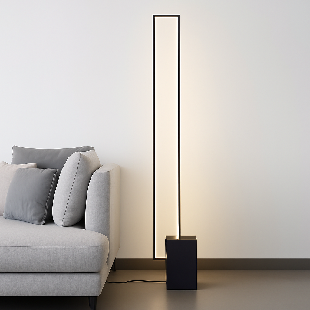 Lampadaire Led rectangulaire moderne - vue 5 sur 6