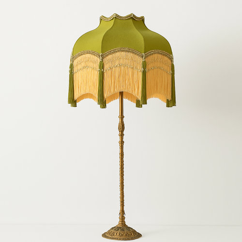 Lampadaire LED vintage cuivre français d'angle