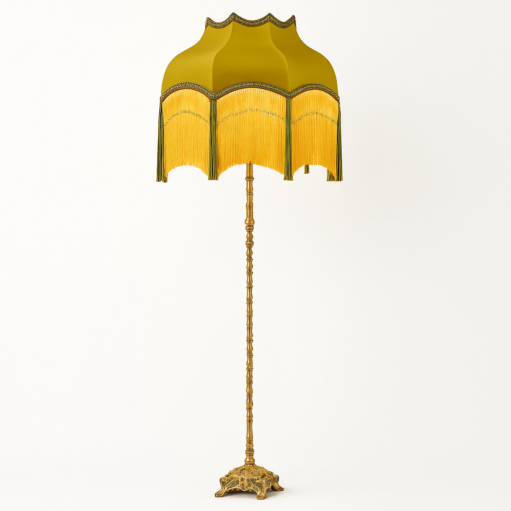 Lampadaire LED vintage cuivre français d'angle - vue 10 sur 9