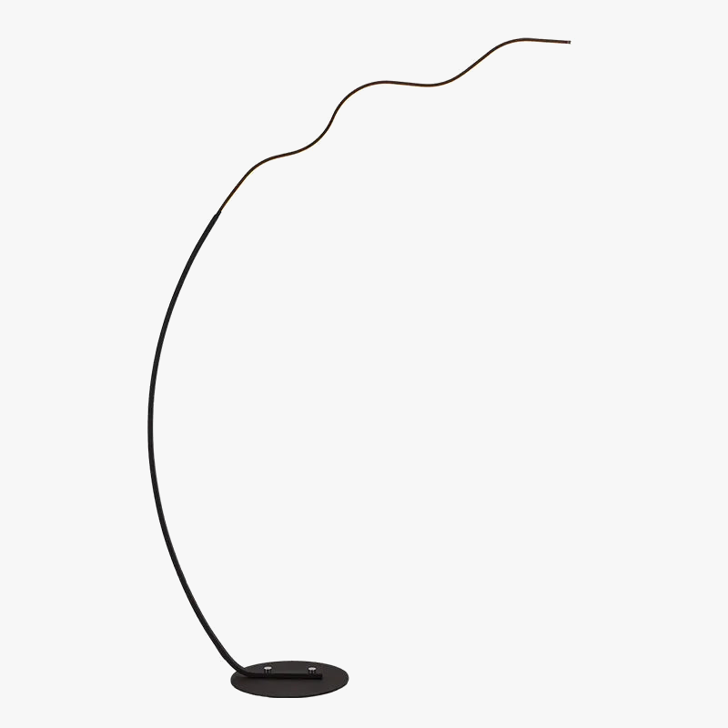 Lampadaire ondulé LED à télécommande