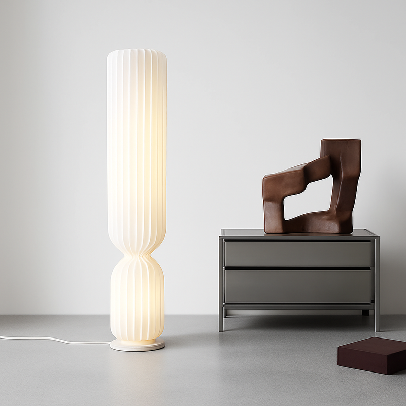 lampadaire plissé nordique en tissu pour décoration intérieure