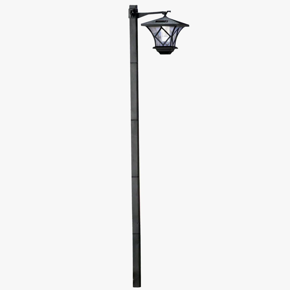 lampadaire solaire décoratif vintage pour éclairage extérieur