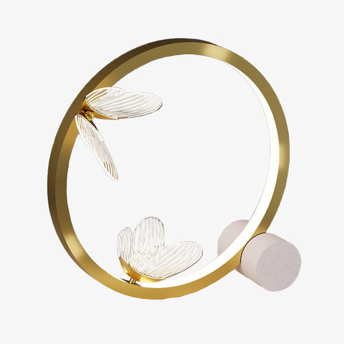 Lampe à poser design LED métallique doré Papillon