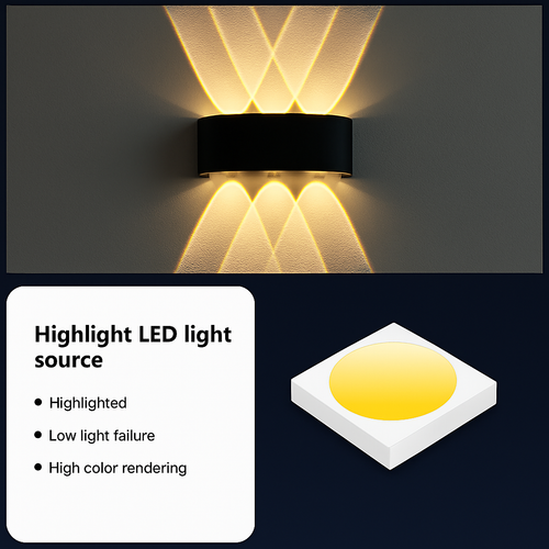 Lampe de applique murale LED extérieure étanche IP65 applique murale intérieure 4W6W 8W 10W lumières de jardin en aluminium chambre salon escaliers éclairage