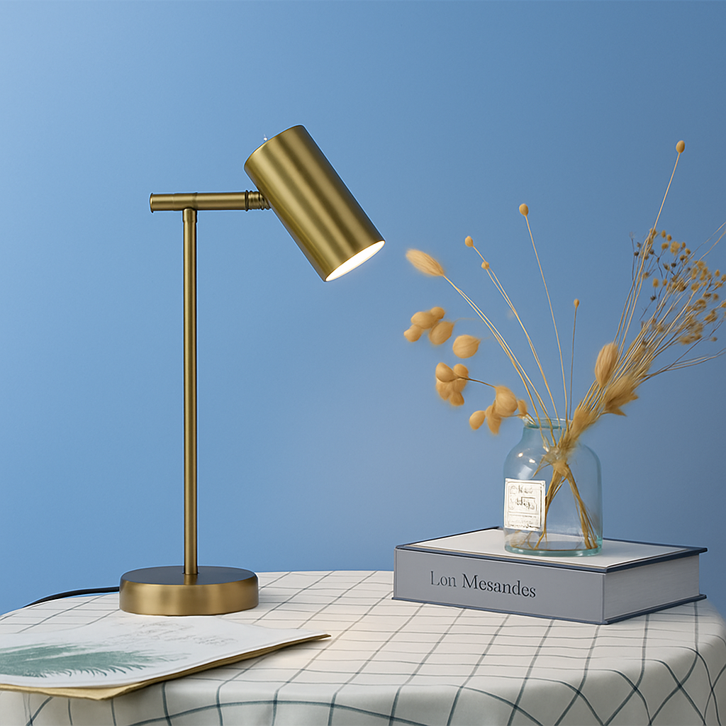 lampe de bureau dorée moderne protection des yeux créative - vue 5 sur 8