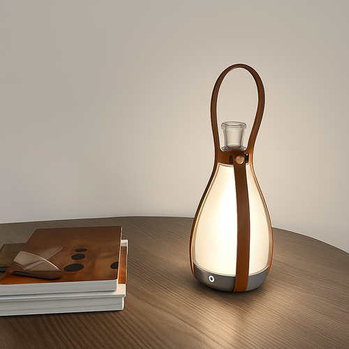 lampe de bureau led design bouteille en verre pour extérieur et intérieur