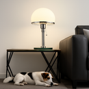 lampe de bureau led design nordique en verre et acier inoxydable
