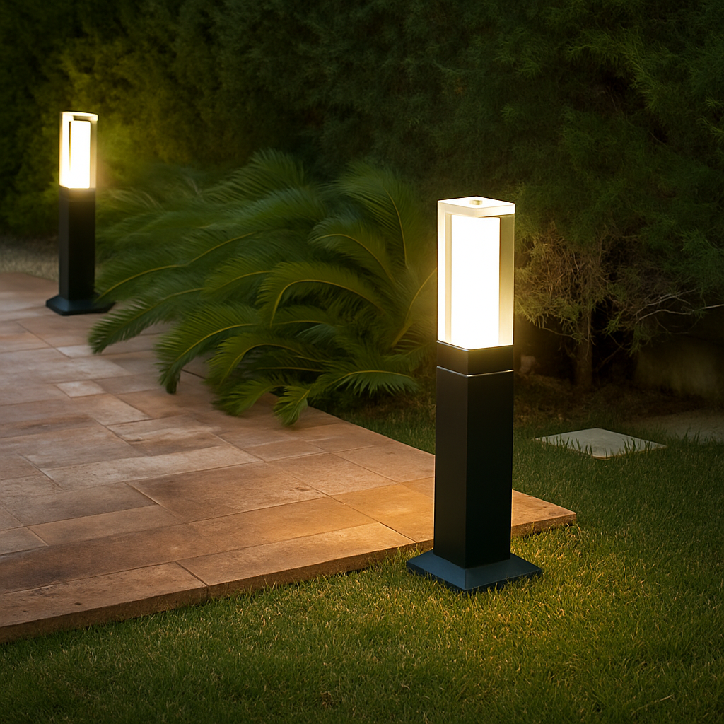 lampe de jardin moderne en aluminium étanche pour extérieur - vue 3 sur 14