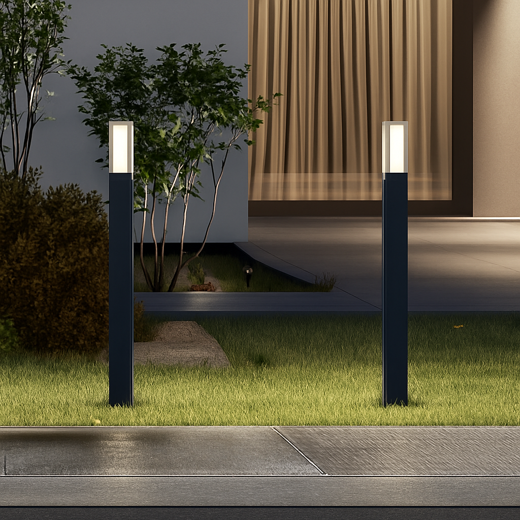 lampe de jardin moderne en aluminium étanche pour extérieur - vue 5 sur 14