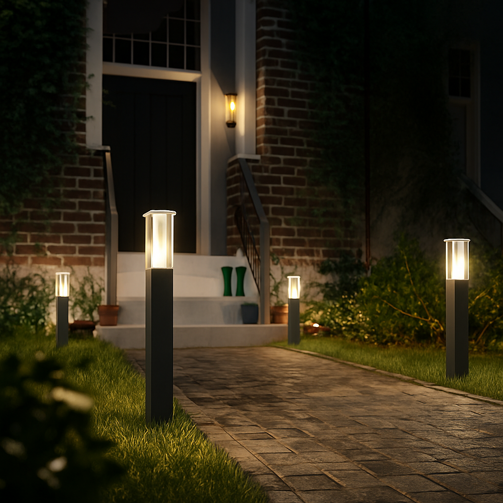 lampe de jardin moderne en aluminium étanche pour extérieur - vue 6 sur 14