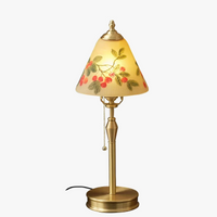 Lampe de Table de mariage en verre de cuivre peint à la main