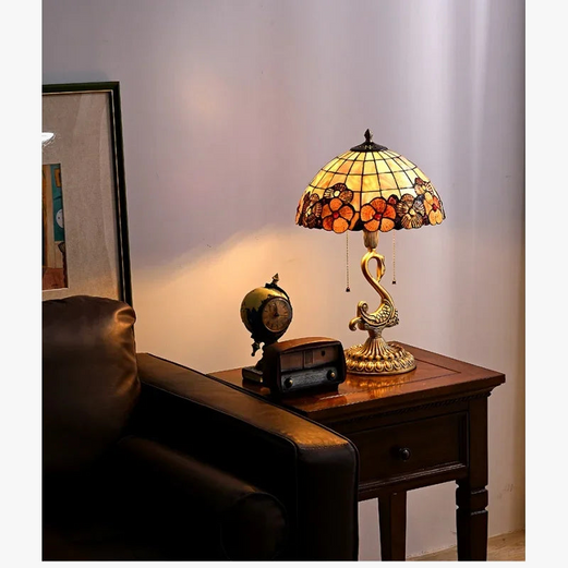Lampe de Table en forme de cygne en cuivre haut de gamme