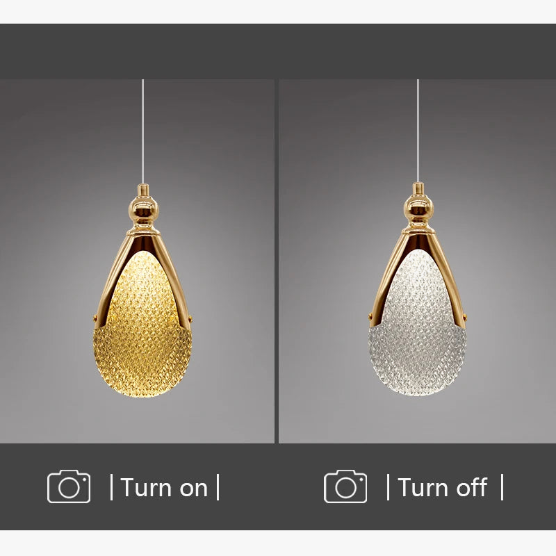 Suspension LED en cristal design nordique décorative idéale maison