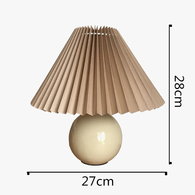 Lampe plissée bois rotin moderne LED bureau et table