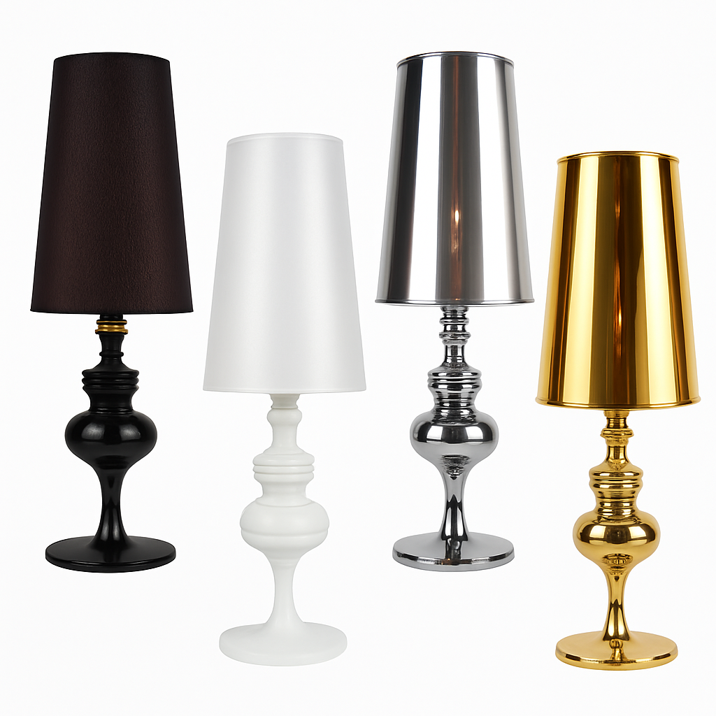 Lampe à poser design chromée moderne Living - vue 7 sur 10